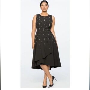 Jason Wu X ELOQUII Crepe Embellished Fit and Flare Dress size 18